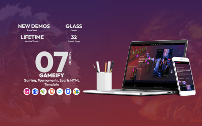 Gamify – Modelo HTML para Jogos, Torneios e Esportes