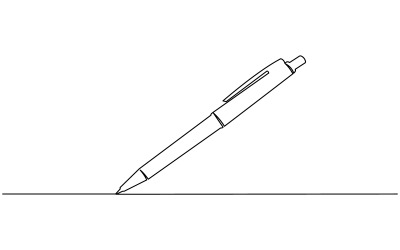 8. Desenho contínuo de uma linha feito com caneta esferográfica sobre fundo branco.