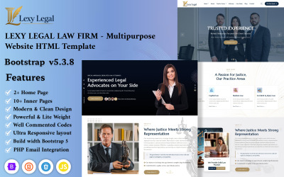 Lexy Legal - Avukat, Hukuk Bürosu ve Çok Amaçlı Hukuk Firmaları Web Sitesi Şablonu