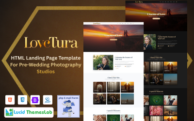 Lovetura – Шаблон целевой страницы для студии кинематографической предсвадебной фотосъемки