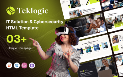 Teklogic – Szablon HTML rozwiązań informatycznych i cyberbezpieczeństwa