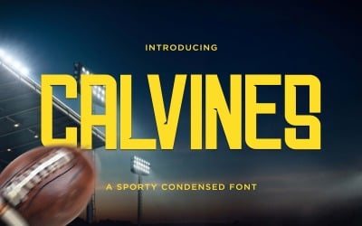 Calvines - Sporty Condensed Sans Serif Font