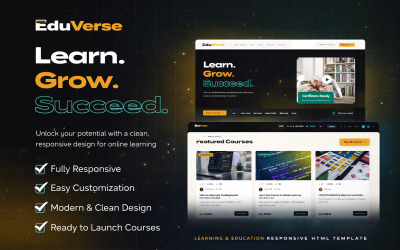 EduVerse — Modelo de site HTML para educação e aprendizagem