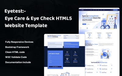 Eyetest - Plantilla HTML5 para sitio web sobre cuidado ocular