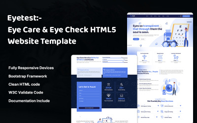 Eyetest - Szemészeti HTML5 weboldal sablon