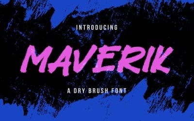 Maverik - Dry Brush Font Template