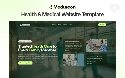 Medureon – Modello Next.js reattivo per la salute e la medicina