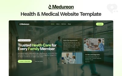 Medureon – responzivní šablona Next.js pro zdraví a medicínu
