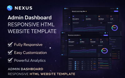 Nexus — Modello di sito Web HTML reattivo per dashboard di amministrazione