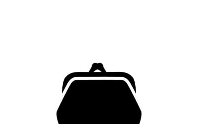 Icono de bolsa de dinero, finanzas, monedero, vector EPS10, diseño plano para sitios web y aplicaciones.