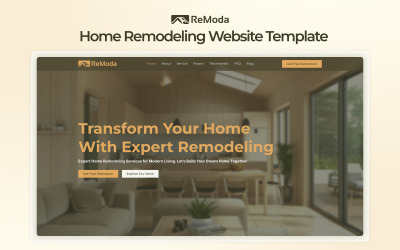 Remoda: Next.js-sjabloon voor een website over huisverbouwingen