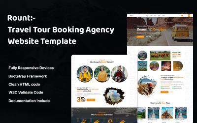 Rount – HTML5-Website-Vorlage für Reisebüros