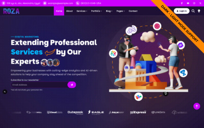 ROZA - Šablona React &amp;amp; NextJs pro IT řešení a obchodní služby