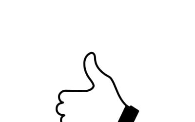 Thumb Up Approve Badge Icon Vector with Like Sign for Website and App Design Elements