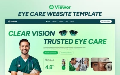 Viewor – 眼科护理网站 Next.js 模板