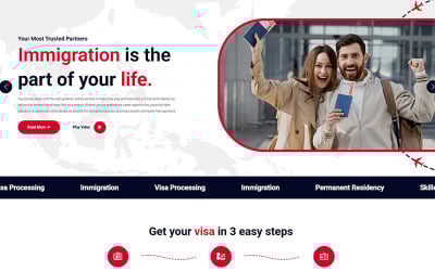 Visapra - Immigration Visa Services HTML5 Website Template