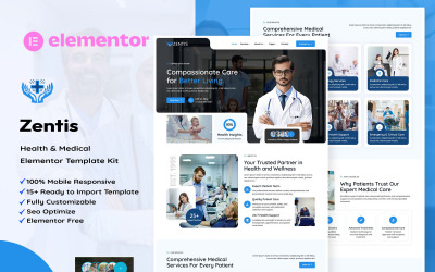 Zentis - Health &amp;amp; Medical Elementor Kit