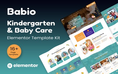 Babio - Kindergarten &amp;amp; Child Care Elementor Template Kit