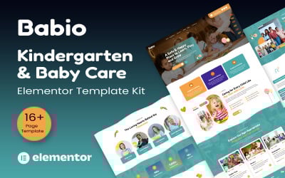 Babio - Kit de plantillas Elementor para guarderías y guarderías
