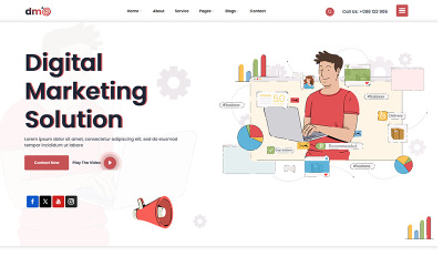 DMO - Digitális marketing weboldal sablon