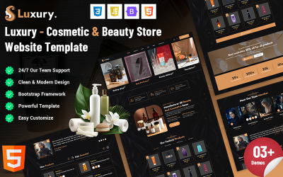 Luxuri - Modelo de Site para Loja de Cosméticos e Beleza