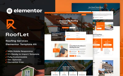 RoofLet - Pokrývačské služby Elementor Kit