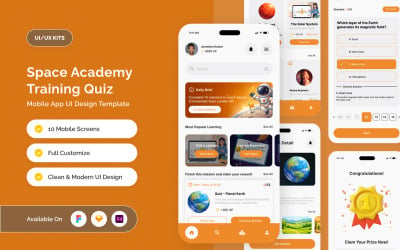 Stellar Quiz - Space Academy Quiz UI App
