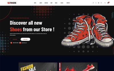 Strikere - Spor Ayakkabı Mağazası Web Sitesi Şablonu