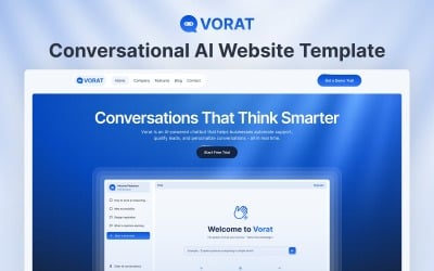 Vorat – Conversational AI / Chatbot SaaS Next.js-Vorlage