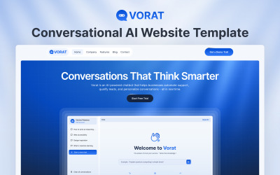 Vorat: modello AI conversazionale / Chatbot SaaS Next.js