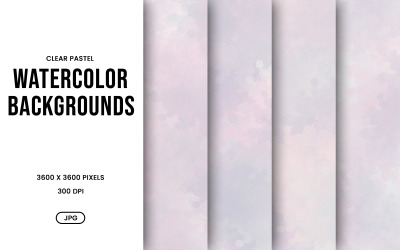 Watercolor Background Set – Clear Pastel Abstract Digital Paper, Texture Collection