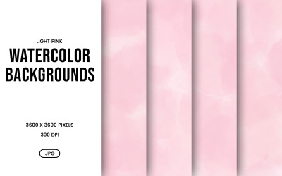 Watercolor Background Set – Light Pink Abstract Digital Paper, Texture Collection
