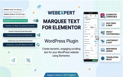 Webexpert – tekst zaznaczony dla wtyczki Elementor WordPress