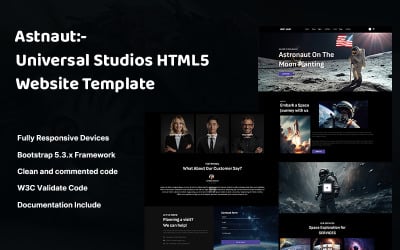Astnaut – Universal Studios HTML5-Website-Vorlage