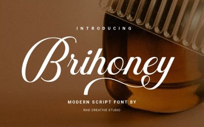 Brihoneyy - Modern Script Font