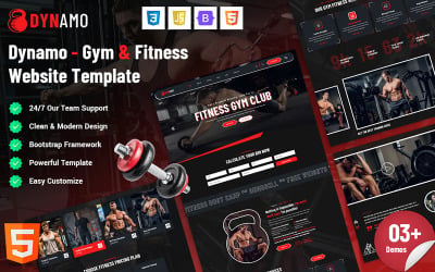 Denamo - Edzőterem és fitneszközpont weboldal sablon