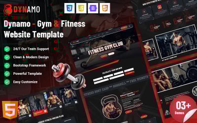 Denamo - Gym &amp;amp; Fitness Center Website Template