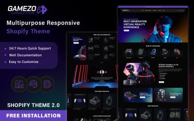 Gamezo – responsywny motyw Shopify dla eCommerce