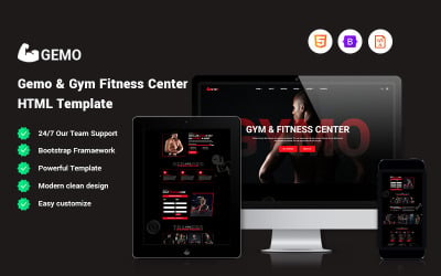 Gemo - Fitneszközpont weboldal sablon