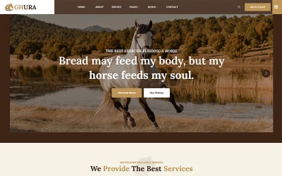 Ghura - Binicilik Kulübü Web Sitesi Şablonu