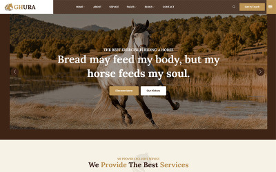 Ghura - Horse Riding Club Website Template