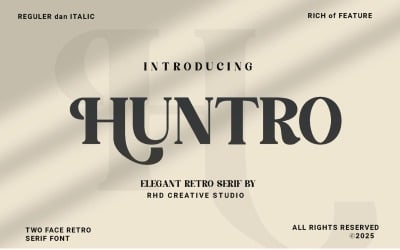 HUNTROO - Elegante font serif retrò