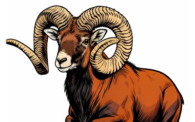 Mouflon Comic Illustration 1