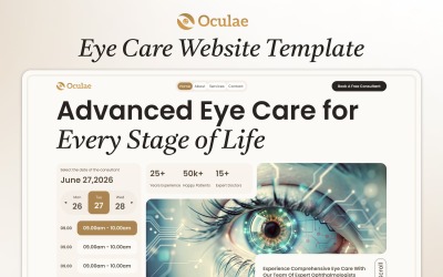Oculae – Szablon Next.js dla witryny poświęconej opiece okulistycznej
