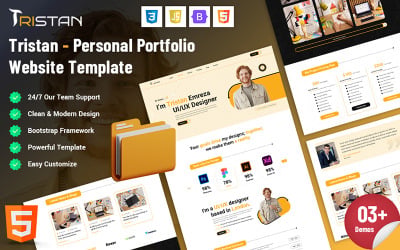 Tristan - Modèle de site web portfolio personnel