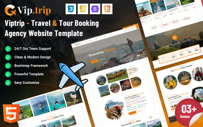 Viptrip - 旅行社预订网站模板