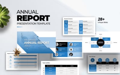 Annual Report Powerpoint Pratentation template