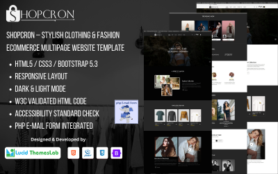 ShopCron – Modern eCommerce Shopping Multipage HTML Template | Bootstrap 5 Online Store Website