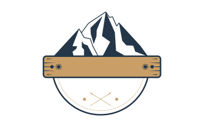 Mountain Adventure Badge Logo for Outdoor Travel Brand