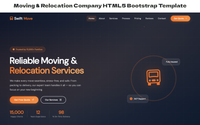 Nakliye ve Taşımacılık Şirketi HTML5 Bootstrap Şablonu